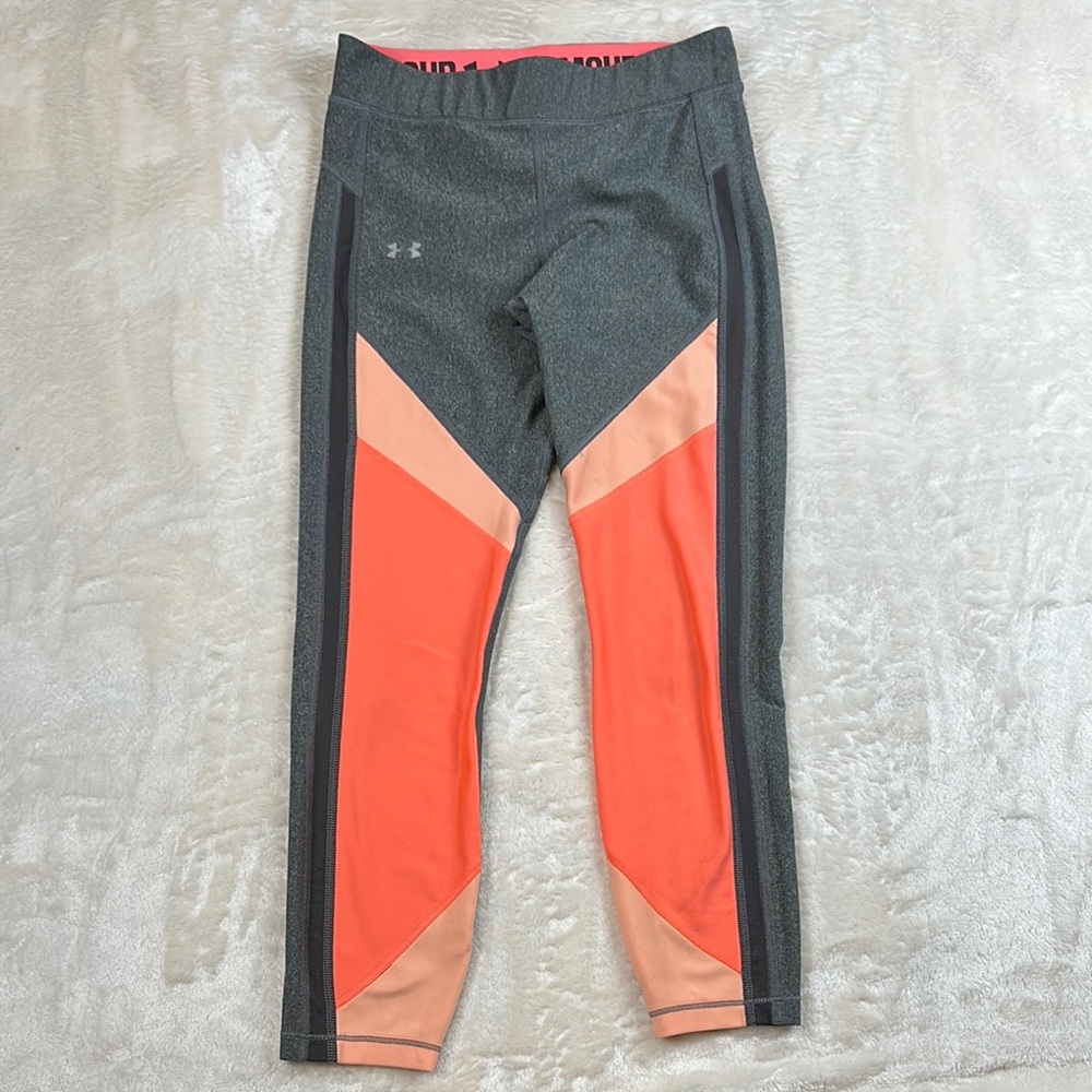 Under Armour Performance Leggings Gray and Orange